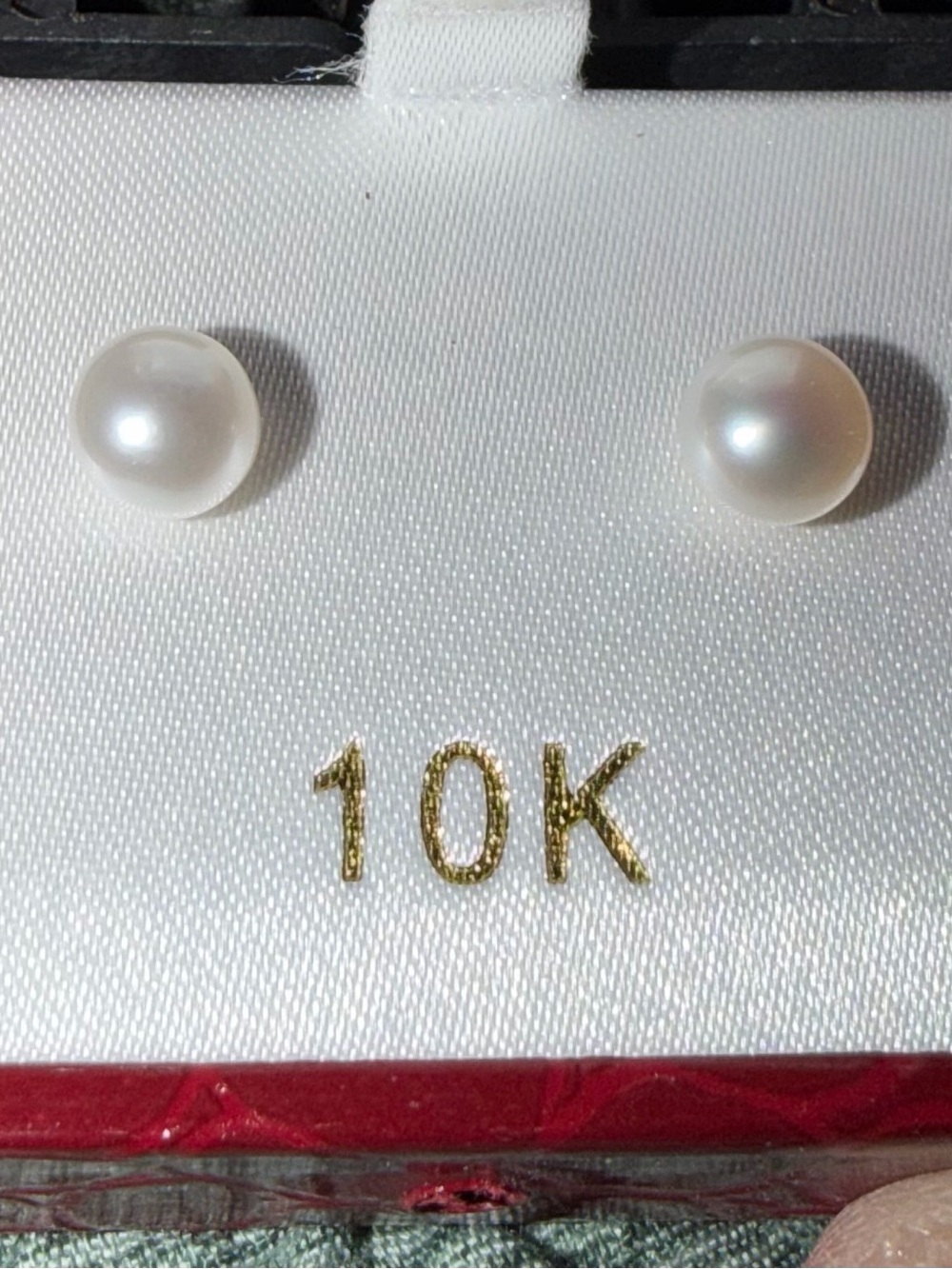 10K Gold White Pearl Stud Earrings - Classic Pearl Jewelry